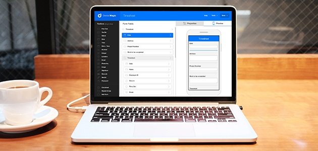 Device Magic mobile form builder preview in web dashboard screenshot