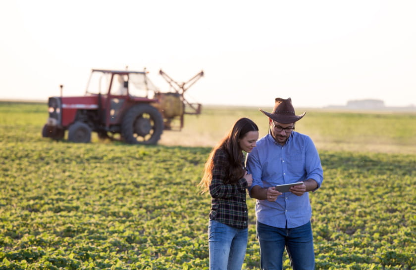 Ag researcher uses Device Magic mobile forms to deliver insights to a farmer in the field.