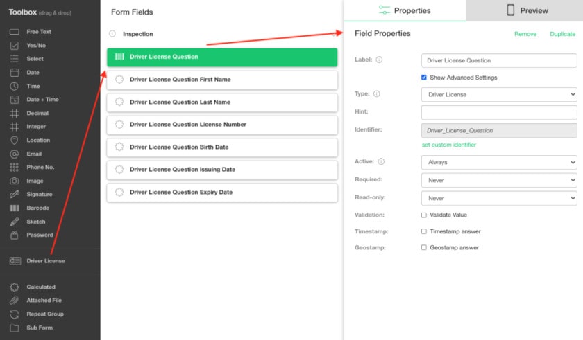Device Magic's new driver's license scan feature
