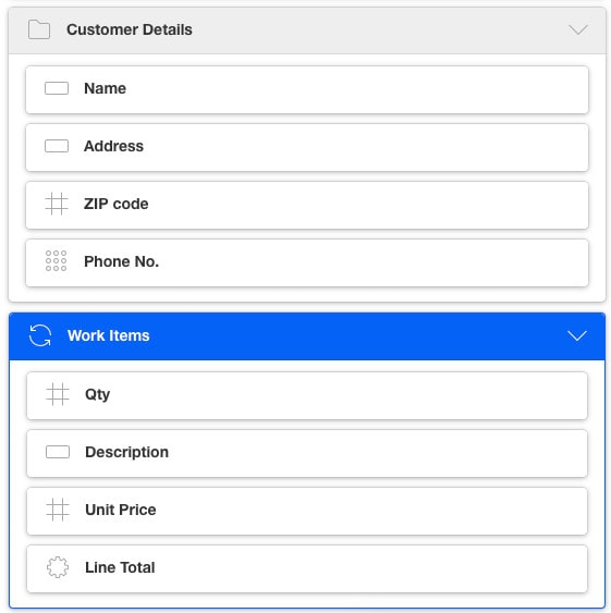 Listing work item details in Device Magic