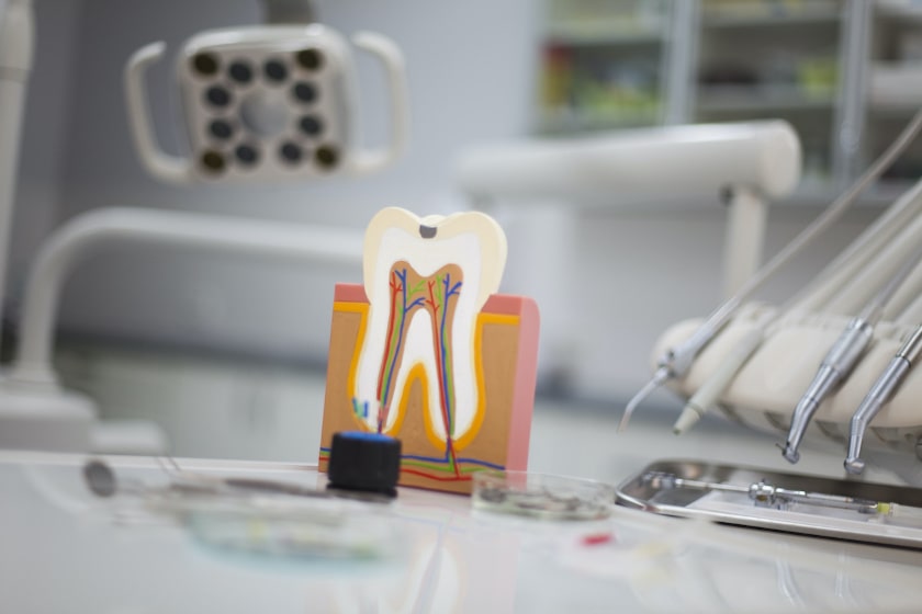 dentist desk in dental office undergoing digitization