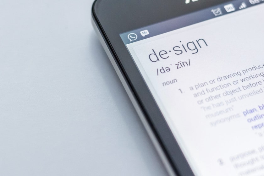 Design defined on mobile a mobile device